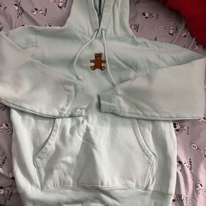Teddy Fresh Mint Teal eye patch hoodie